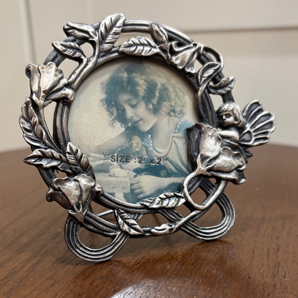 GANZ Silver Angelic Floral Frame